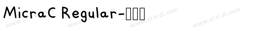 MicraC Regular字体转换